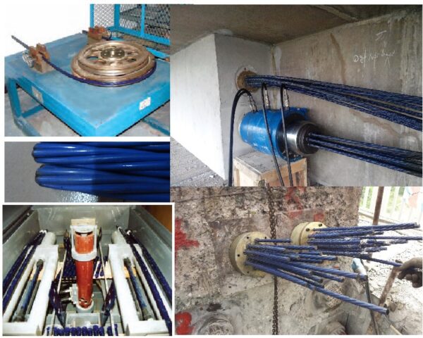 DR 808 monofilament coated epoxy coated prestressed steel strand